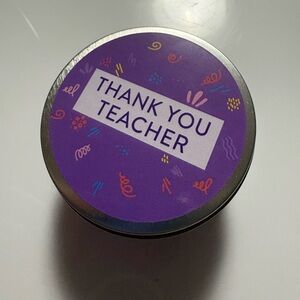 Purple Thank You Teacher candle